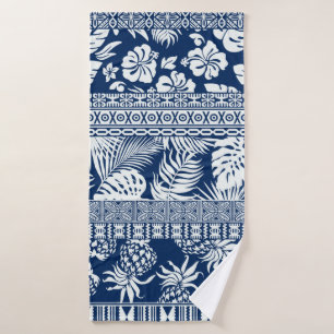 Hibiscus tropical leaves hawaiian ornament wallpap bath towel