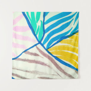 Hibiscus tropical leaves hawaiian ornament wallpap tapestry