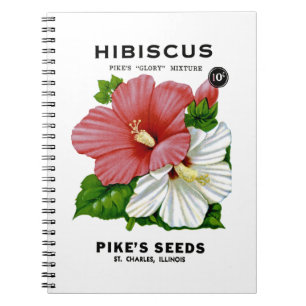 Hibiscus Vintage Seed Packet Notebook