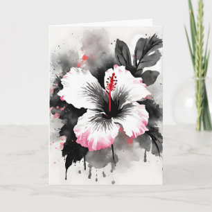 Hibiscus - Watercolor flowers Card