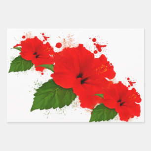 Hibiscus wrapping Papper Paper Sheet