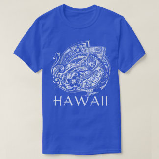 HIBISICUS POLYNESIAN TRIBAL HAWAII Wht T-Shirt