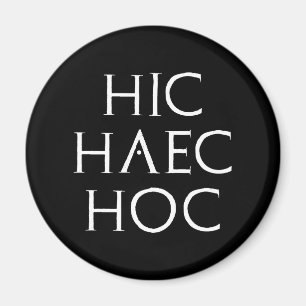 hic haec hoc Latein latin Magnet