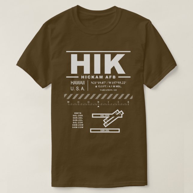 Hickam Air Force Base HIK T-Shirt (Design Front)