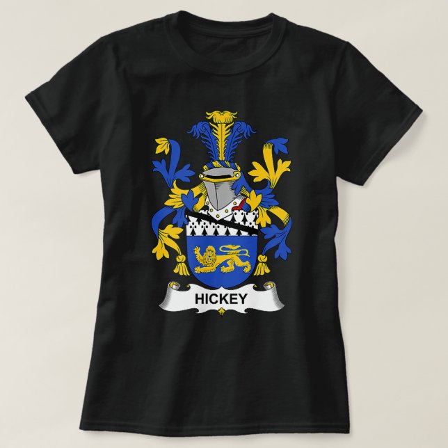 Hickey Coat of Arms  Family Crest  T-Shirt (Design Front)