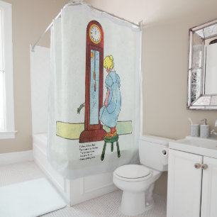 Hickory, Dickory, Dock Mother Goose Nursery Rhyme Shower Curtain