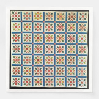 Hickory leaf friendship quilt napkin