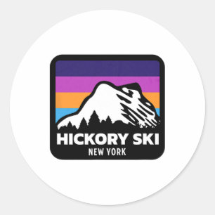 Hickory Ski New York Skiing Snowboarding Family Tr Classic Round Sticker