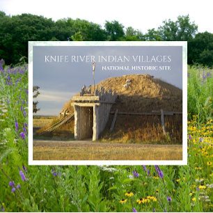 Hidatsa Earthlodge, Knife River Indian Villages Po Postcard