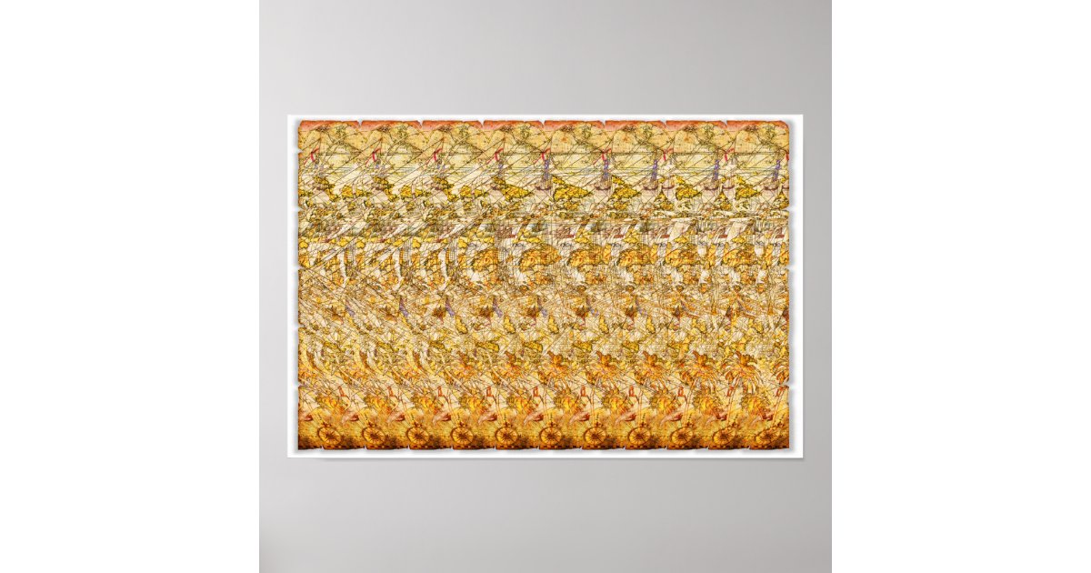 Hidden 3D Stereogram Poster - Hidden Treasures | Zazzle