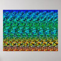Hidden 3D Stereogram Poster - Ocean Creatures