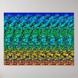 Hidden 3D Stereogram Poster - Ocean Creatures