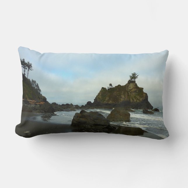 Hidden Beach II at Redwood National Park Lumbar Cushion (Front)