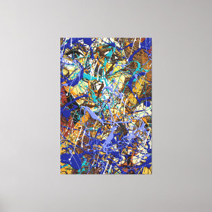 Hidden Behind Splatter Abstract Canvas Print