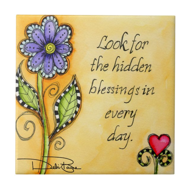Hidden Blessings Ceramic Tile (Front)