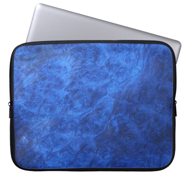 Hidden Canines in Blue Walnut Burl Laptop Sleeve (Front)