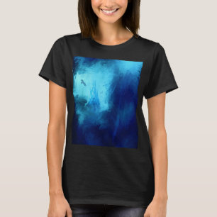 Hidden castle in blue forest T-Shirt