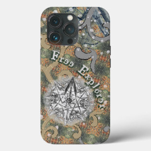 Hidden Delicate Camouflage & Your Text iPhone 13 Pro Case