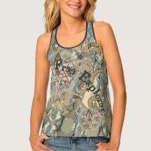 Hidden Delicate Camouflage & Your Text Tank Top
