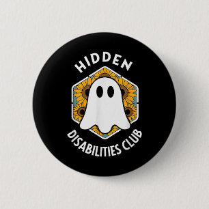 Hidden Disability Club Sunflower Ghost Awareness 6 Cm Round Badge