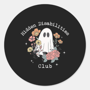Hidden Disability Invisible Disability Autism Awar Classic Round Sticker