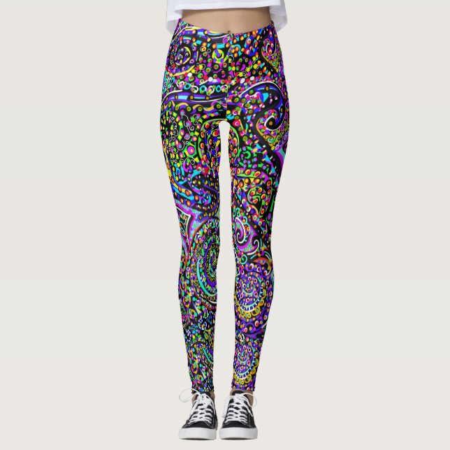 Hidden Dolphin Design Leggings (Front)