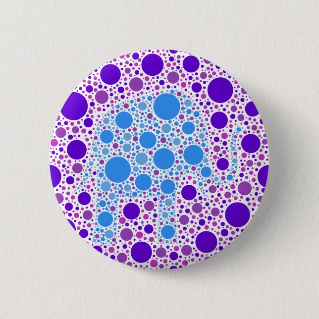 Hidden Elephant Dots 6 Cm Round Badge (Front)
