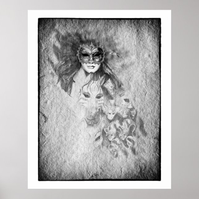 Hidden Faces & Beyond Mask /Venice Poster (Front)
