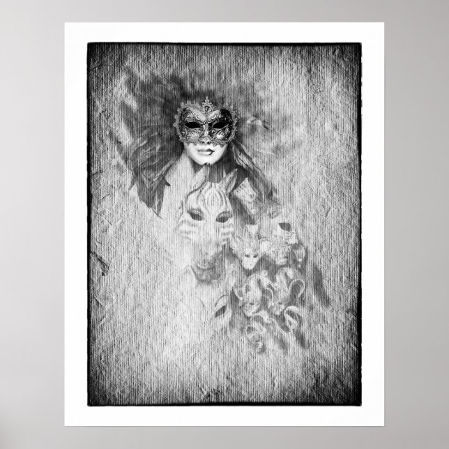 Hidden Faces & Beyond Mask /Venice Poster (Front)