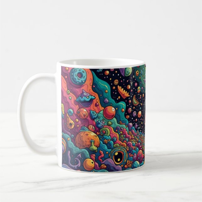 Hidden Faces, Vibrant Places Coffee Mug (Left)