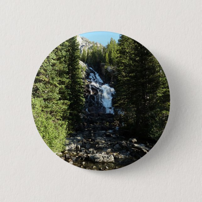 Hidden Falls in Grand Teton National Park 6 Cm Round Badge (Front)