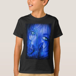 HIDDEN FEAR BLUE GIRL WITH SKULL T-Shirt