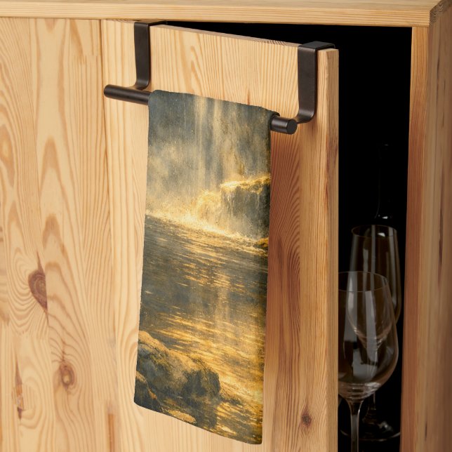 Hidden Forest Waterfall – Kitchen Towel (Thirds Fold)