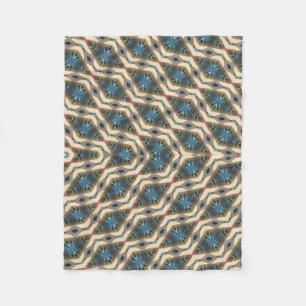 Hidden Garden Design Blue Fleece Blanket