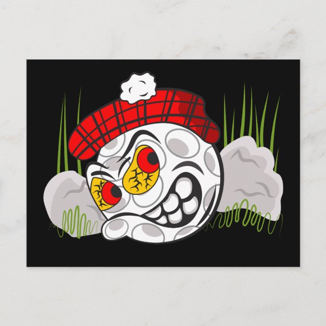 Hidden Golf Ball, Funny Sport Postcard (Front)