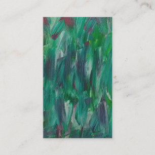 Hidden Green Red White Colourful Abstract Art Business Card
