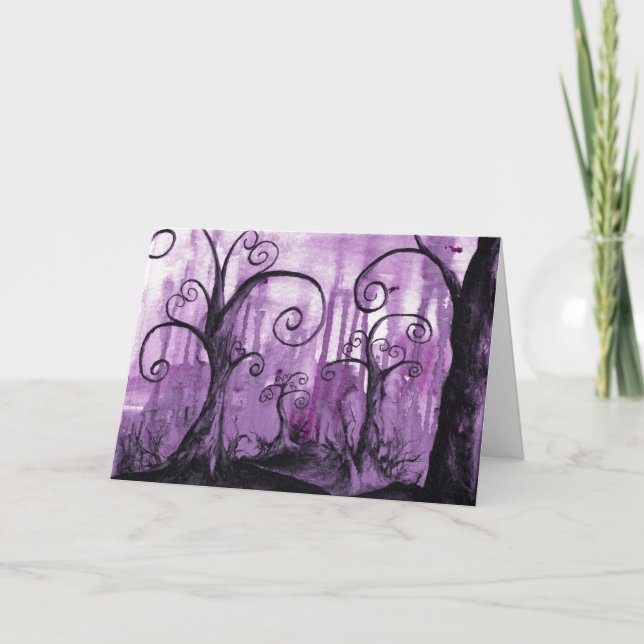 Hidden Hearts Surreal Landscape Art Valentine Card (Front)