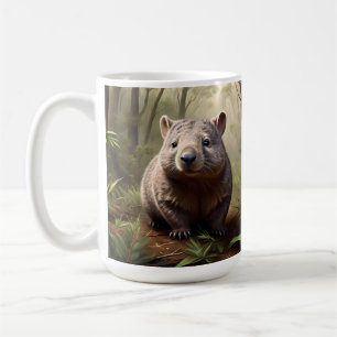 "Hidden in the Bush: An Aussie Wombat in the Wild" Coffee Mug