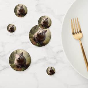 "Hidden in the Bush: An Aussie Wombat in the Wild" Confetti