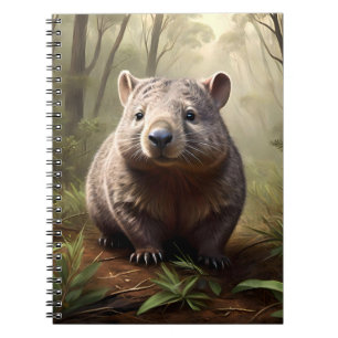 "Hidden in the Bush: An Aussie Wombat in the Wild" Notebook