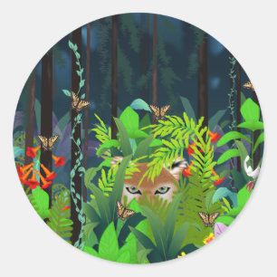 Hidden In The Foliage Classic Round Sticker