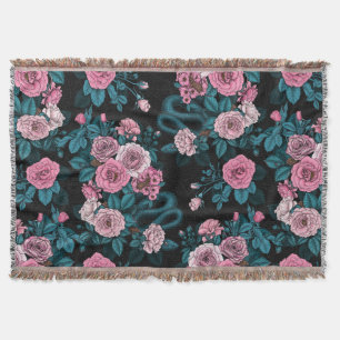 Hidden in the roses 2 throw blanket