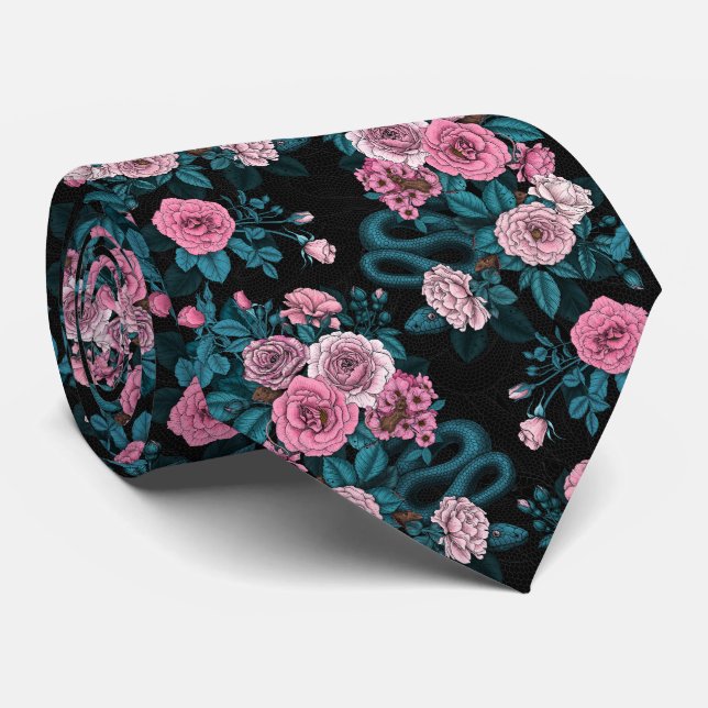 Hidden in the roses 2 tie (Rolled)