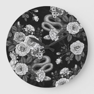 Hidden in the roses 3 large clock