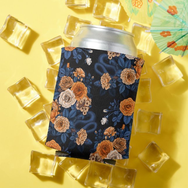 Hidden in the roses, orange and blue can cooler (In Situ Summer)