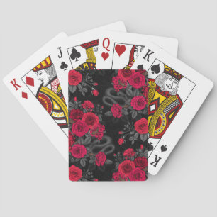 Hidden in the roses playing cards