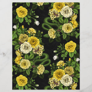 Hidden in the roses, yellow and green