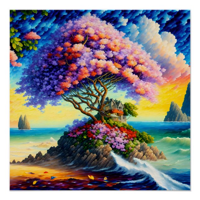 Hidden Island in the Ocean Poster (Front)