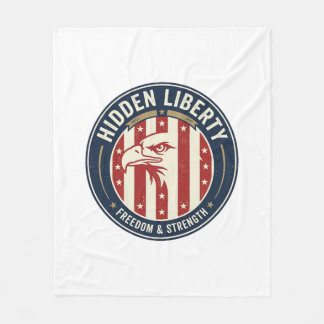 Hidden Liberty Patriotic Patriotic Optical Illusio Fleece Blanket
