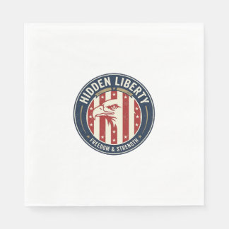 Hidden Liberty Patriotic Patriotic Optical Illusio Napkin